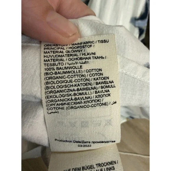 ulla popken dress Eco Cotton Starburst Print Tie Neck Dress 20/22 - Picture 13 of 14